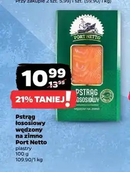 Netto Pstrąg łososiowy wędzony na zimno Port Netto plastry oferta
