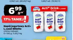 Netto Napój jogurtowy Acti+ L.casei Miletto 6-pak oferta