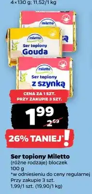 Netto Ser topiony Miletto bloczek oferta