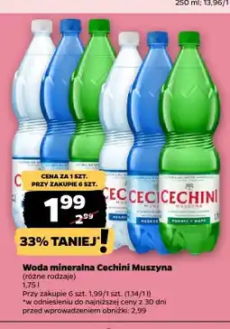 Netto Woda mineralna Cechini Muszyna oferta