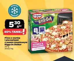 Netto Pizza z szynką i pieczarkami z sosem czosnkowym Rigga Dr.Oetker oferta