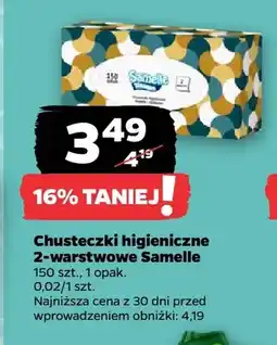 Netto Chusteczki higieniczne 2-warstwowe Samelle oferta