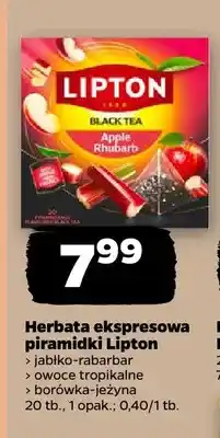 Netto Herbata ekspresowa piramidki jabłko-rabarbar Lipton oferta