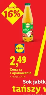 Lidl Sok jabłkowy Solevita 100% oferta