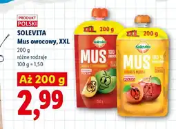 Lidl Mus owocowy XXL Solevita jabłko i brzoskwinia oferta