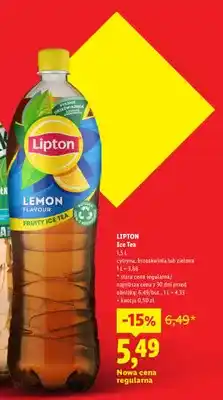 Lidl Herbata mrożona Lipton Ice Tea cytryna oferta