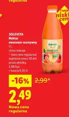 Lidl Nektar owocowo-warzywny Solevita oferta