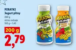 Lidl Jogurt pitny Piratki truskawka kiwi oferta