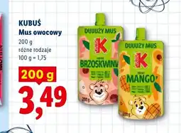 Lidl Mus owocowy Kubuś jabłko mango oferta