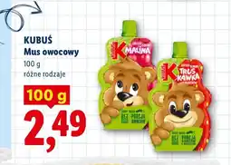 Lidl Mus owocowy Kubuś jabłko malina oferta