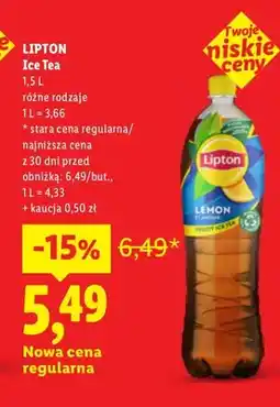 Lidl Herbata mrożona Lipton Ice Tea oferta