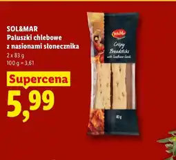 Lidl Paluszki chlebowe z nasionami słonecznika Sol & Mar 2-pak oferta