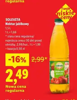 Lidl Nektar jabłkowy Solevita oferta
