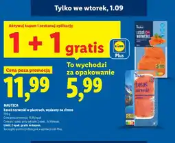 Lidl Łosoś norweski w plastrach wędzony na zimno Nautica oferta