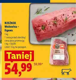 Lidl Wołowina ligawa Rzeźnik oferta