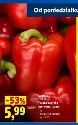 Lidl Papryka czerwona polska oferta