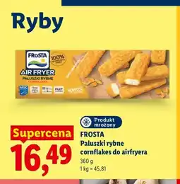 Lidl Paluszki rybne cornflakes do airfryera Frosta oferta