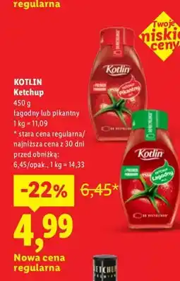 Lidl Ketchup Kotlin łagodny oferta