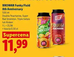 Lidl Piwo Funky Fluid 8th Anniversary Double Peacharine oferta