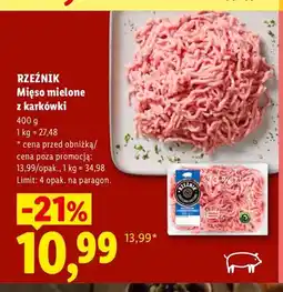 Lidl Mięso mielone z karkówki Rzeźnik oferta