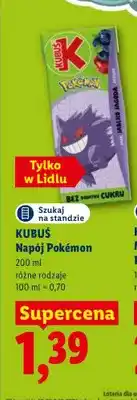 Lidl Napój Kubuś Pokémon oferta