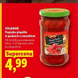 Lidl Papryka piquillo w paskach z czosnkiem Sol & Mar oferta
