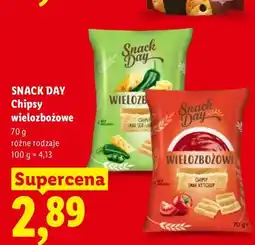 Lidl Chipsy wielozbożowe Snack Day ser i jalapeno oferta