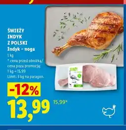 Lidl Noga z indyka Świeży Indyk z Polski oferta