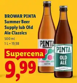 Lidl Piwo Browar Pinta Summer Beer Supply oferta