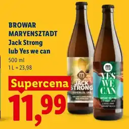 Lidl Piwo Browar Maryensztadt Jack Strong oferta