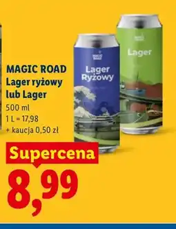 Lidl Piwo Magic Road Lager ryżowy oferta