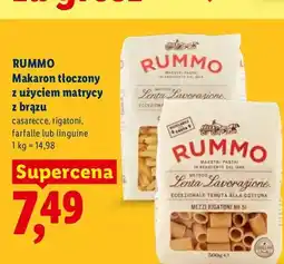 Lidl Makaron casarecce tłoczony z użyciem matrycy z brązu Rummo oferta