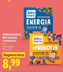 Lidl Mini batoniki z nerkowców Dobra Kaloria Energia migdał oferta
