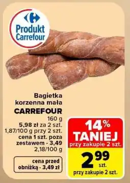 Carrefour Bagietka korzenna mała oferta