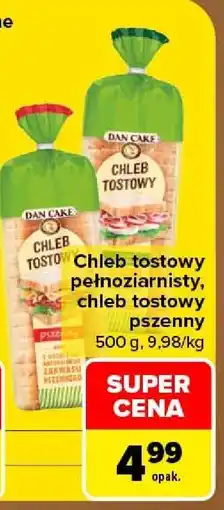 Carrefour Chleb tostowy pełnoziarnisty, chleb tostowy pszenny oferta