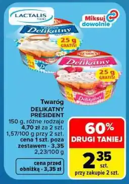 Carrefour Twaróg delikatny PRÉSIDENT oferta