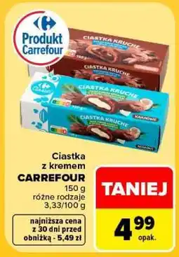 Carrefour Ciastka z kremem Carrefour oferta
