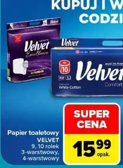 Carrefour Papier toaletowy VELVET oferta