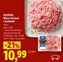 Lidl RZEŹNIK Mięso mielone z karkówki oferta