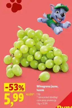 Lidl Winogrona jasne, luzem oferta