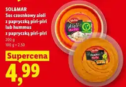 Lidl Sos czosnkowy aioli z papryczką piri-piri lub hummus z papryczką piri-piri oferta