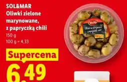 Lidl Oliwki zielone marynowane z papryczką chili oferta