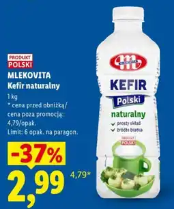 Lidl MLEKOVITA Kefir naturalny oferta