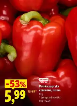 Lidl Polska papryka czerwona, luzem oferta