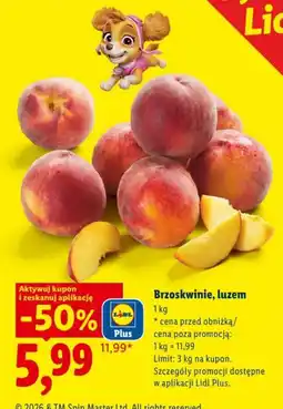 Lidl Brzoskwinie, luzem oferta