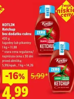 Lidl Kotlin Ketchup bez dodatku cukru oferta