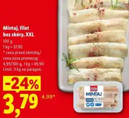Lidl Mintaj, filet bez skóry, XXL oferta