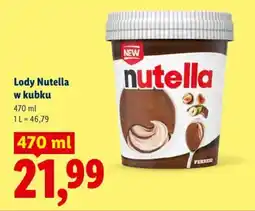 Lidl Lody Nutella w kubku oferta