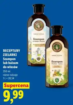 Lidl Receptury Zielarki Szampon lub balsam do włosów oferta