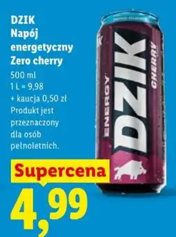 Lidl Napój energetyczny Zero cherry oferta